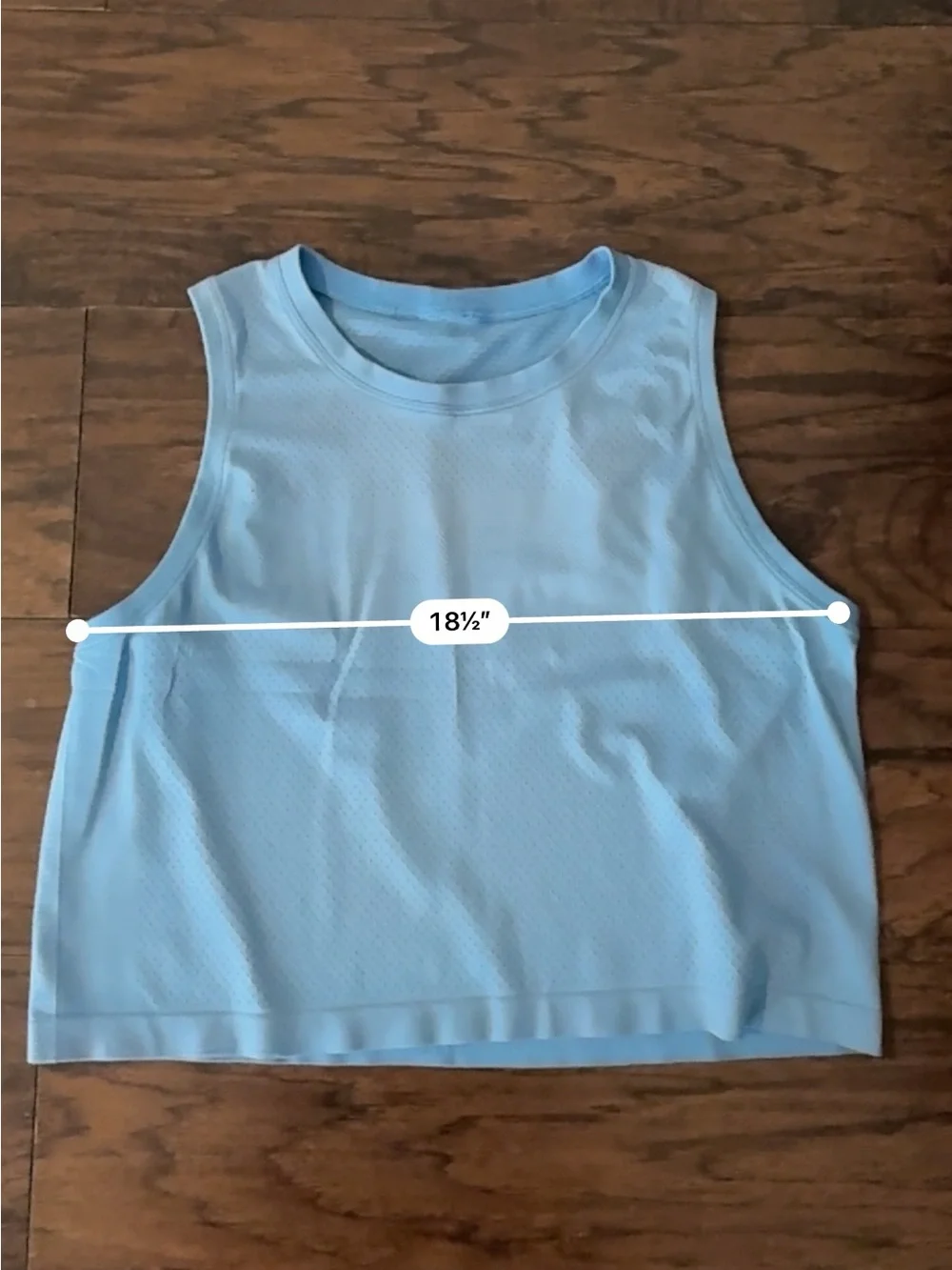 Lululemon Breeze By Muscle Crop Tank Blue M/L